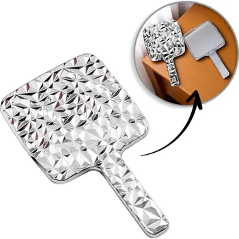 Kosmetické zrcátko Flamenco Mystique Stříbrné jednostranné kosmetické zrcátko s rukojetí XL, výška 23 cm L24S