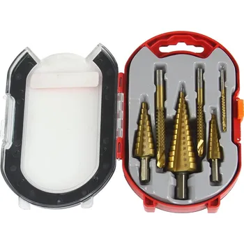 Vrták MAR-POL Stupňovité vrtáky a frézovací vrtáky do kovu 6ks HSS s titanovým povrchem 14232