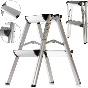 Železářství MAR-POL Hliníkový žebřík 2-stupňový/obojsměrný 61076&nbsp;M85590