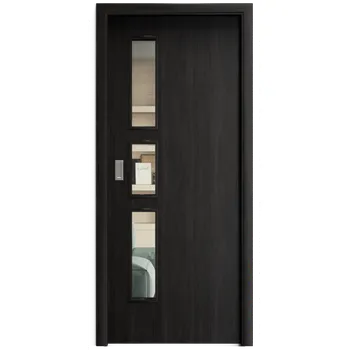 Interiérové dveře SAPELI ELEGANT KOMFORT M33 - CPL LAMINÁT - POSUVNÉ DVEŘE VČ. ZÁRUBNĚ - Ořech královský Průchozí šířka (cm): 120, Průchozí výška (cm): 197, Typ skla: Čiré sklo