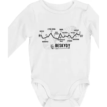 Dětská móda Profil Beskydy - Body kojenecké s dlouhým rukávem - Dlouhý r. do 3 měs ( Bílá )