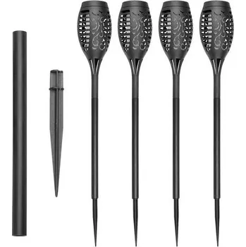 Venkovní osvětlení Pro-Tech shop Solární zahradní lampy - pochodně - sada 4 ks 75195