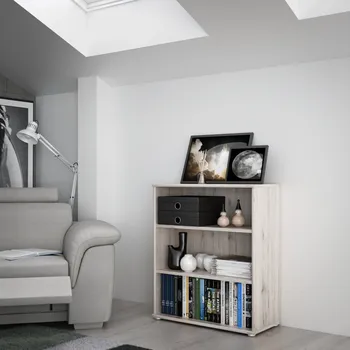 Knihovna Knihovna Baur nízká, dub bělený 73x85x34 cm