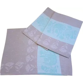 Utěrka Tibex Sára 50 x 70 cm šedá/tyrkysová 3 ks