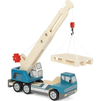 Výuková hračka small foot Nákladní jeřáb s paletou