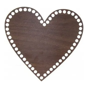 Dno na košík ořech srdce 20cm