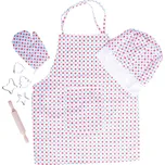 Bigjigs Toys Kuchařský set se zástěrou s puntíky