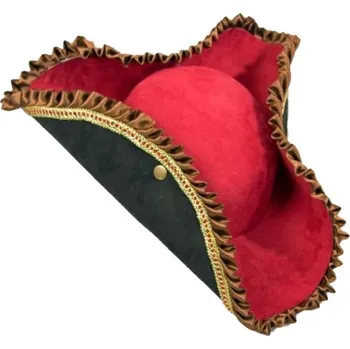 Karnevalový kostým Pirátský klobouk - Černo červený