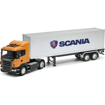 Výuková hračka Welly Tahač s přívěsem Scania R 470 model 1:32