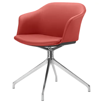 Otočná židle Wave 033,F70-N6 (4-ramenný ALU kříž leštěný, kluzáky, celočalouněný korpus)