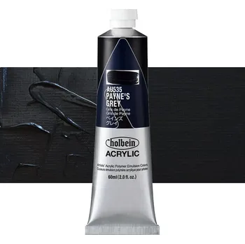Vodová barva Akrylová barva Holbein Heavy Body - Paynes Gray Balení: 60 ml