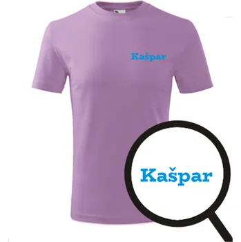 Chlapecké oblečení Fialové dětské tričko Kašpar - dětské tričko se jménem - barva fialová - velikost 10let