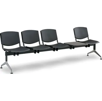 Plastová lavice Design, 4-sedák + stolek, zelená