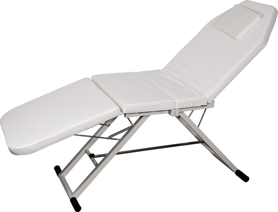 Skládací kosmetické lehátko - bílé