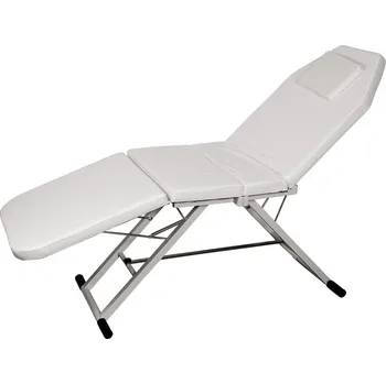 Zahradní nábytek Skládací kosmetické lehátko - bílé