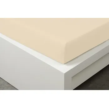Prostěradlo DeLuxe prostěradlo, vanilková 100x200 cm