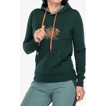 Dámské oblečení Dámská mikina s kapucí Viking Panaka Hoodie Bamboo - green