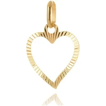 Přívěsek Přívěšek ze žlutého zlata srdíčko ZZ1425F + dárek zdarma