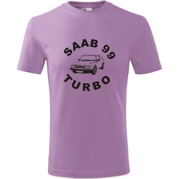 Chlapecké oblečení Fialové dětské tričko Saab 99 Turbo - barva fialová - velikost 4roky