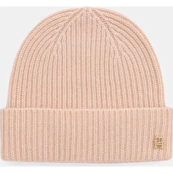 Čepice Kašmírová čepice Tommy Hilfiger růžová barva, AW0AW17772 03X, vel. ONE SIZE