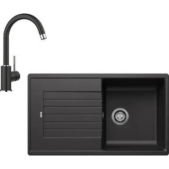 Granitový dřez Blanco - Set dřezu Zia 5 S a baterie Mida, antracit/antracit SET 10-C 25 MIDA ant