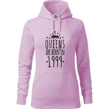 Dámská mikina Queens are born in 1999 - Mikina dámská Cape s kapucí - XS ( Orchid )