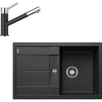 Granitový dřez Blanco - Set dřezu Metra 45 S a baterie Kano, antracit/antracit SET 09-C 25 KANO ant