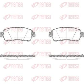 Brzdová destička Sada brzdových destiček, kotoučová brzda REMSA 1656.35