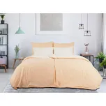 B.E.S. - Petrovice, s.r.o. Povlečení BAVLNA Double face hotelový uzávěr - Meruňková/Popelavá Rozměr: 140 x 220 + 70 x 90