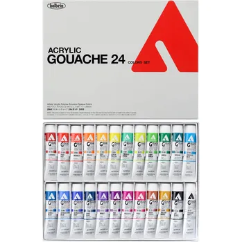 Vodová barva Akrylové kvašové barvy Holbein - sada 24 ks