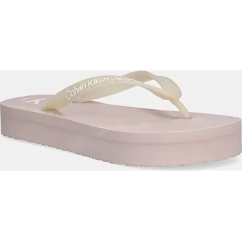 Dámská obuv Žabky Calvin Klein Jeans BEACH SANDAL FLATFORM TPU YW0YW01830 růžová 03X, EUR 40