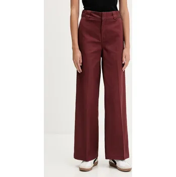 Kalhoty Dickies WIDE LEG WORK PANT W DK0A4YSE burgundské 83X, vel. 26