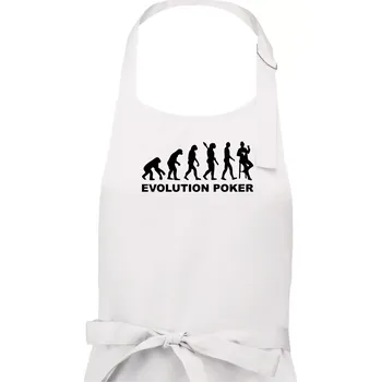 Kuchyňská zástěra Evolution poker - Pánská zástěra na vaření - Univerzální velikost ( Bílá )