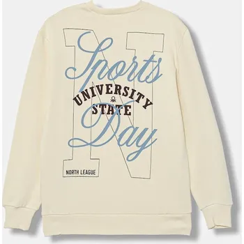 Chlapecké oblečení Dětská bavlněná mikina United Colors of Benetton 3J68C10QK.G.seasonal béžová 08X, vel. 150