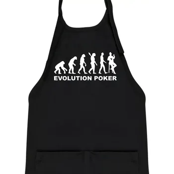 Kuchyňská zástěra Evolution poker - Dětská zástěra na vaření - Univerzální velikost ( Černá )