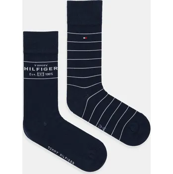 Pánské ponožky Ponožky Tommy Hilfiger 2-pack 701236634 námořnická modř 59X, vel. 39/42