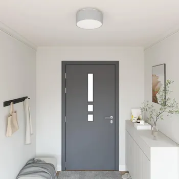 Stropní lampa s reflektory Šedá 30 x 30 x 13,5 cm textil