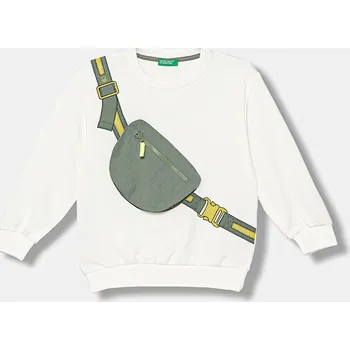 Chlapecká mikina Dětská mikina United Colors of Benetton 32N4G10KO.P.seasonal bílá 00X, vel. 104