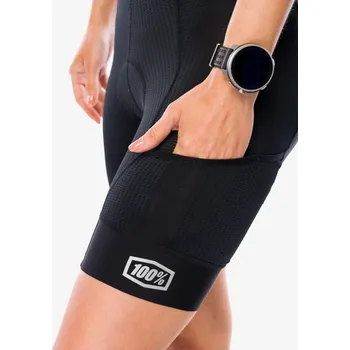 cyklistické kraťasy Cyklistické kraťasy 100% Revenant Bib Liner - black