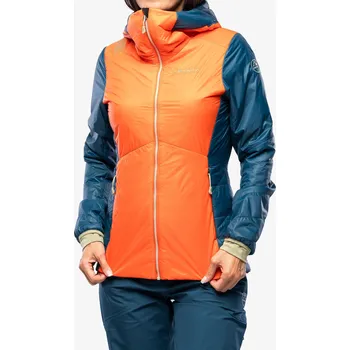 Oblečení a móda Zateplená bunda dámská La Sportiva Alpine Guide Primaloft Hoody - cherry tomato/storm blue