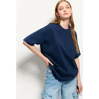 Dámská móda Oversized tričko basic - L - House - ocelově modrá - 617DU-95X