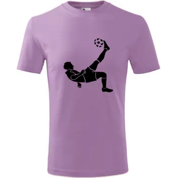 Fialové dětské tričko s fotbalistou 5 - dárek pro kluka fotbalistu - barva fialová - velikost 4roky