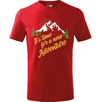 Dětská móda DOBRÝ TRIKO Dětské tričko New Adventure Velikost: 110 /4 roky, Barva: Červená