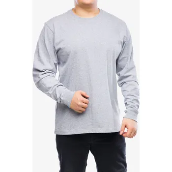 Pánské tričko Tričko s dlouhým rukávem Carhartt Sleeve Logo T-Shirt L/S - heather grey