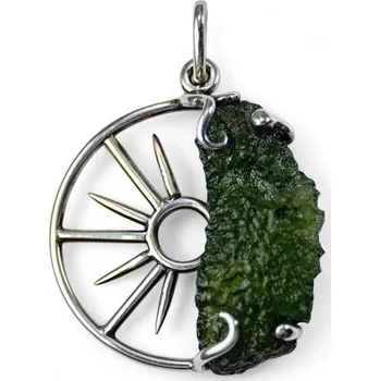 Přívěsek TARANIS, přívěsek - vltavín, stříbro 925/1000