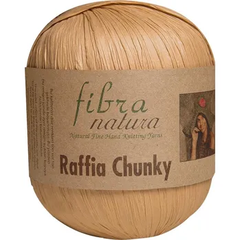 Příze Fibra Natura Raffia Chunky 114-18 hnědá