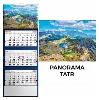 Kalendář Kalendarz 2026 trójdzielny panorama tatr