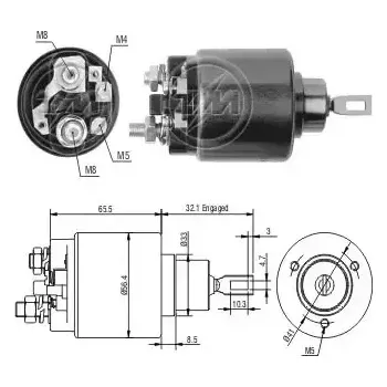 Startér ERA Elektromagnetický spínač startéru ERA ZM571