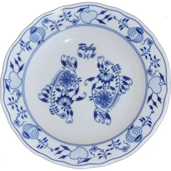 Talíř Cibulák talíř 24 cm zvěrokruh Ryby horoskop Český porcelán Dubí