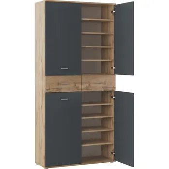 Botník Slevadoma Botníková skříň / Botník VILOT Grafit / Dub Wotan